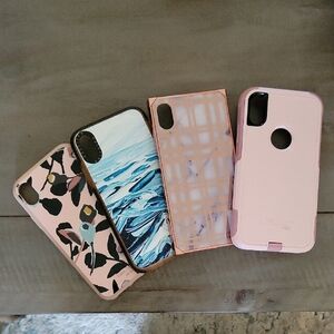 Set Of Cases For IPhone XR OtterBox Pink and Artistic Pattern Phone Cases
